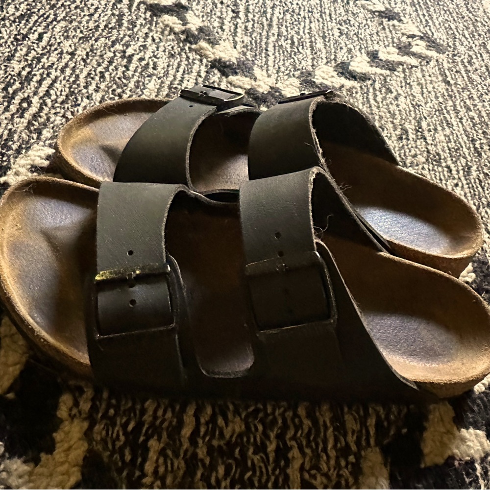Birkenstock Arizona Black & Enamel Buckle 41